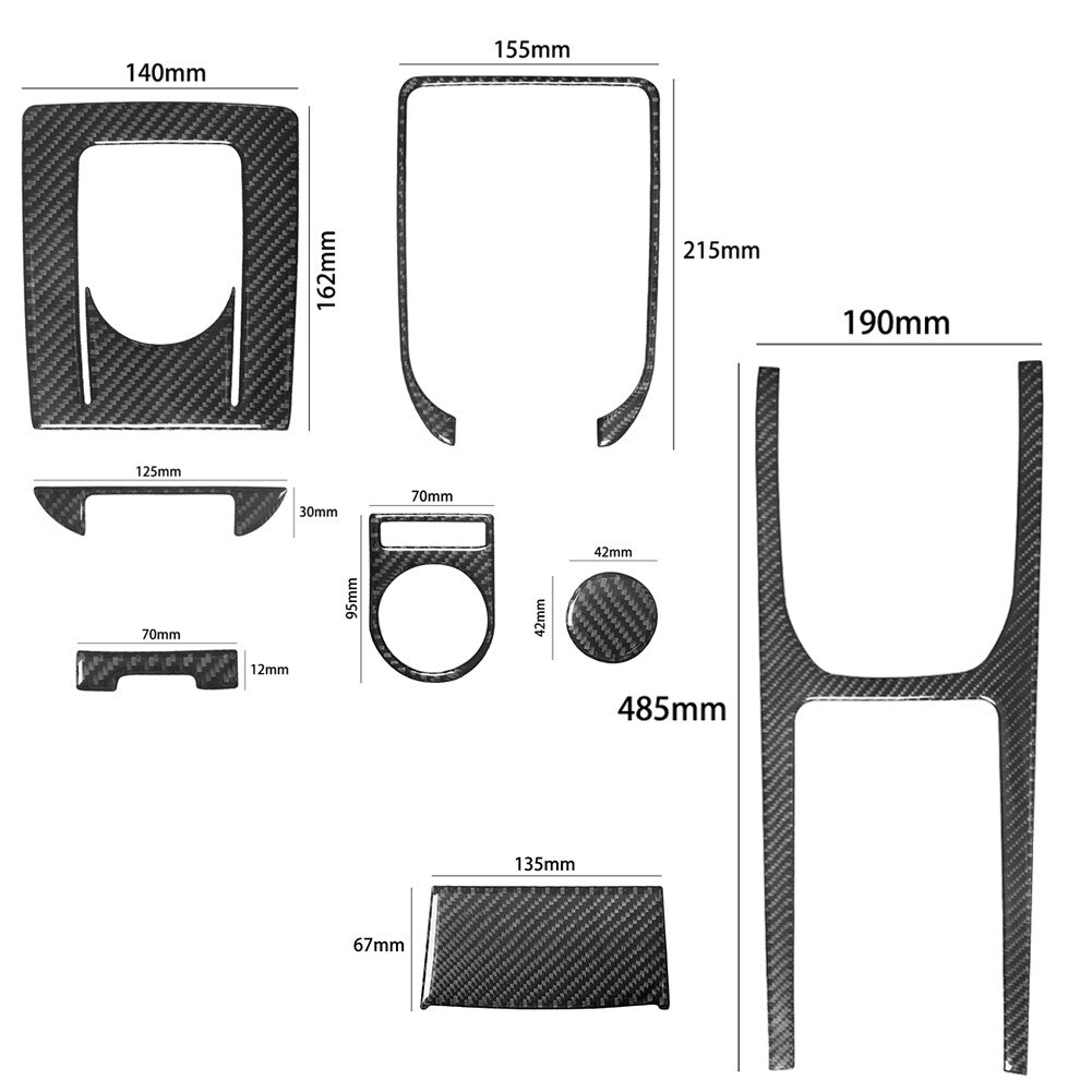 for Mercedes R-Class 2009-2012 Front Door Storage Trim Strip Cover Carbon Fiber v