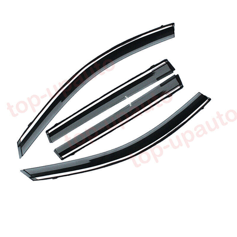for Volkswagen Taos 2021-2024 Window Visors Sun Rain Guard Deflectors W/Chrome