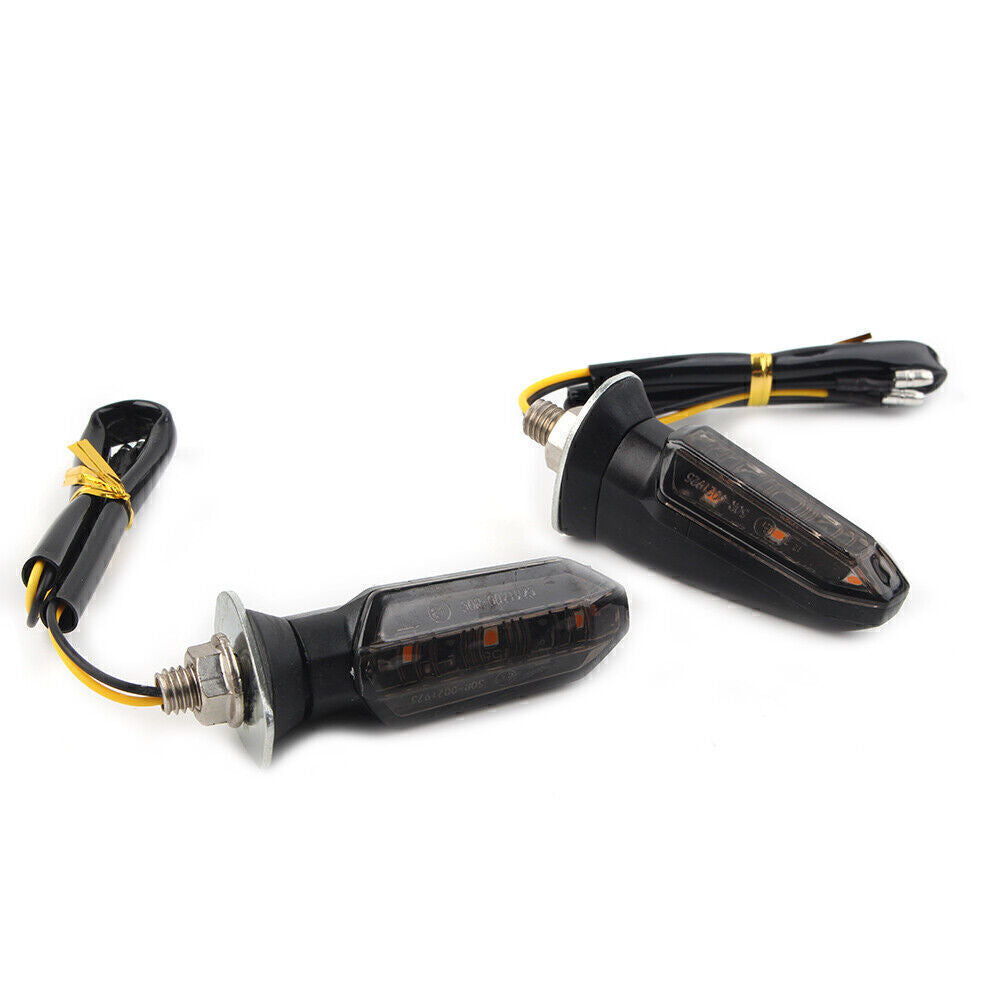 2X Universal LED Turn Signal Indicator Amber Blinker Light Lamp Smoke Q