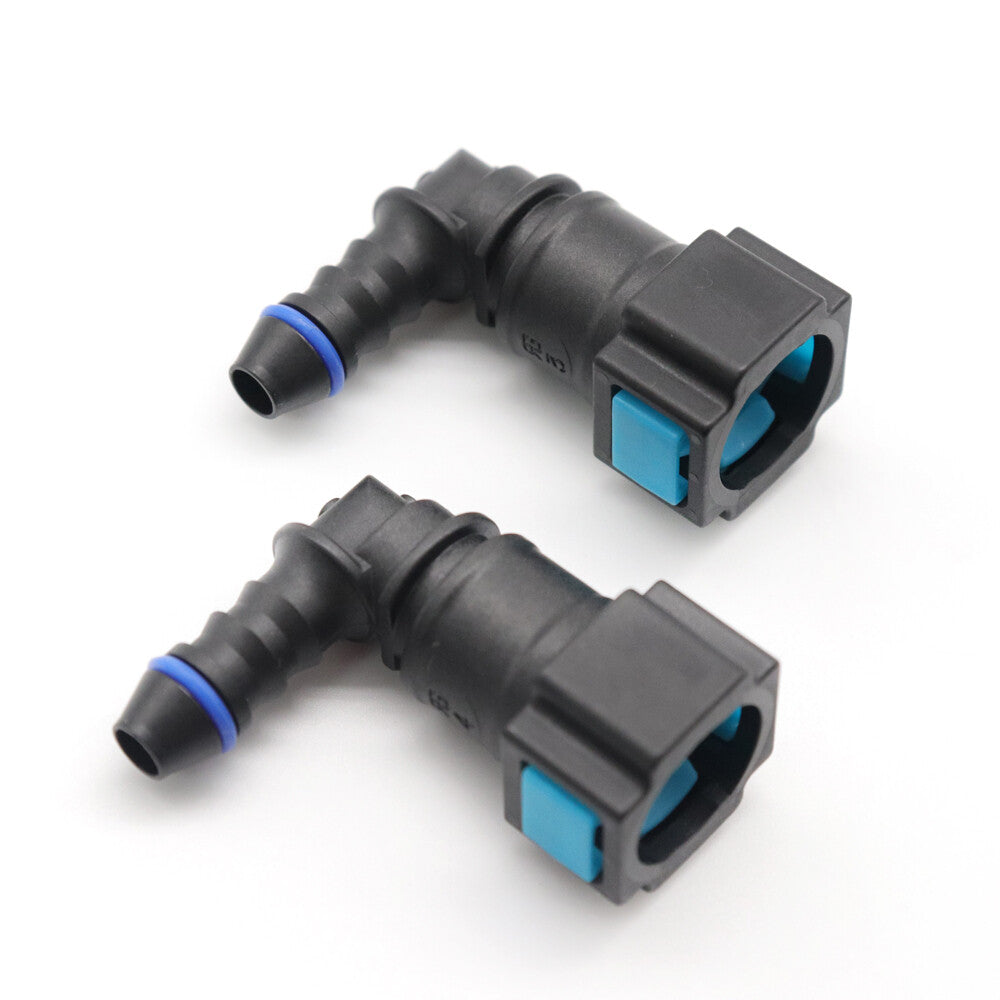 Fuel line quick-connect female connector 2pcs, 5/16 7.89 mm, ID6 90 Q