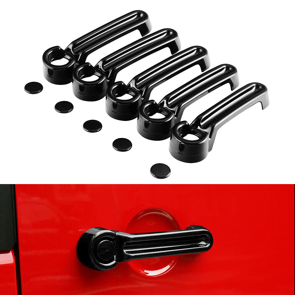 10pcs Outer Door Handle Tailgate Cover Trim for 07-17 for Jeep for Wrangler JK 4-Door