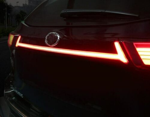 for Toyota Highlander 2014-2019 Black Rear Door Trunk LED Tail Light Cover Trim