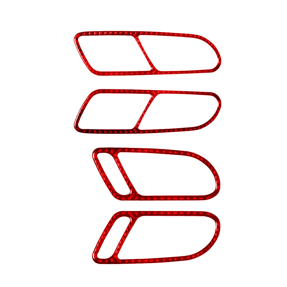 Red Carbon Fiber Rear Window Lift Panel Cover Trim For Sonic 2012-2016 v