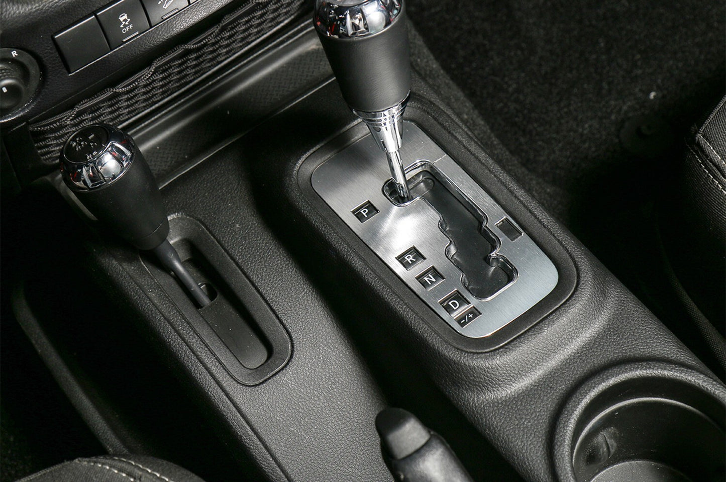 Interior Gear Shift Box Panel Cover Trim for Jeep for Wrangler JK JKU 2011-17 Silver