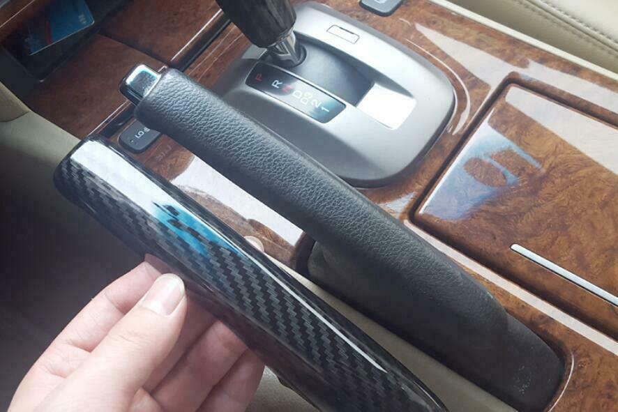 Carbon Fiber Look Parking Hand Brake Panel Cover Trim for Honda Accord 2008-2013
