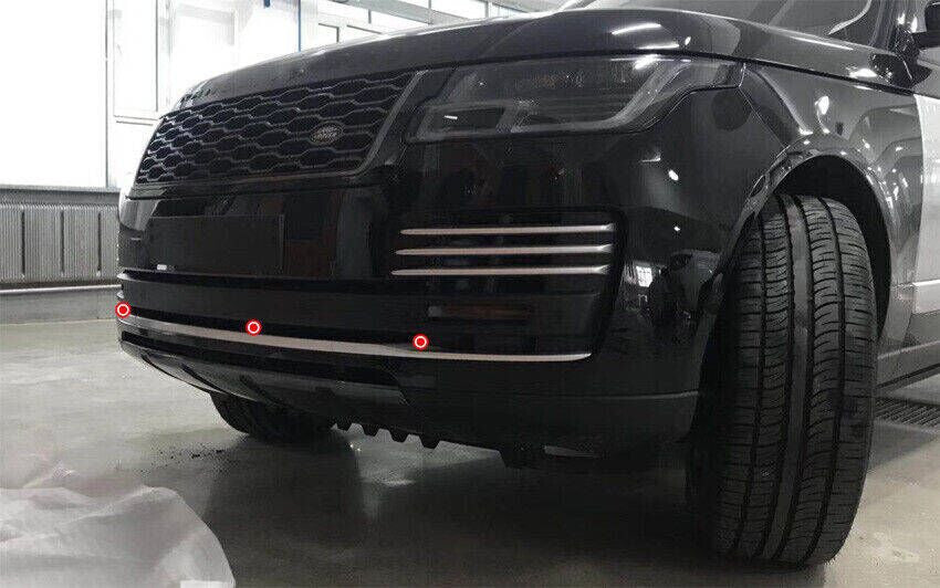 Silver Front Bumper Protector Strip Trim Molding Fit for Range Rover L405 18-22