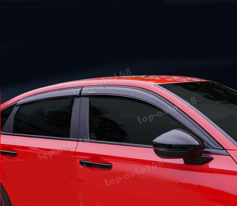 4X Black Window Visor Vent Shades Sun Rain Guard for Honda for Civic Sedan 2022-2024