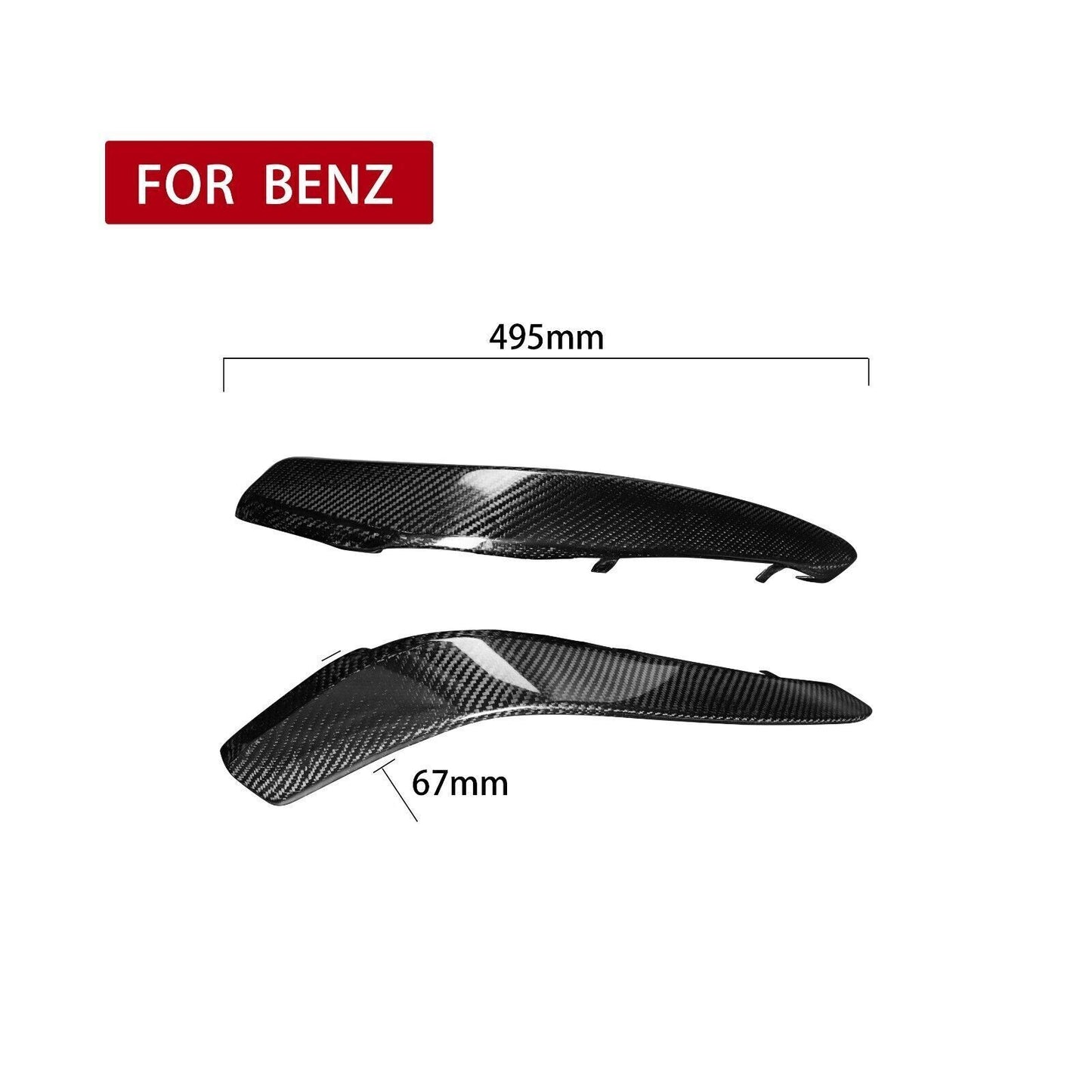for Benz W205 S205 C63S AMG Carbon Fiber Front Bumper Spoiler Air Intake Cover