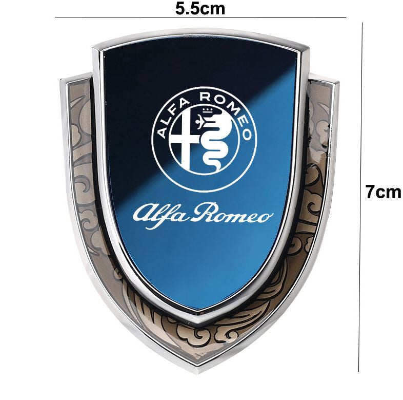 1 for Alfa Romeo Italian Flag Cover, Front Hat, Barbecue Badge Stickers 147 156- v