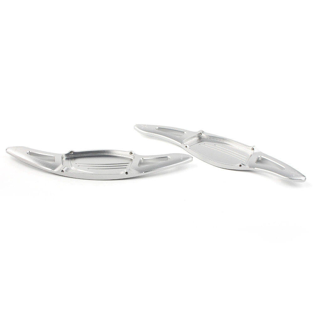 Silver Steering Wheel Paddle Shifter Cover Trim Fit for Audi R8 RS3 RS4 RS5 TT RS