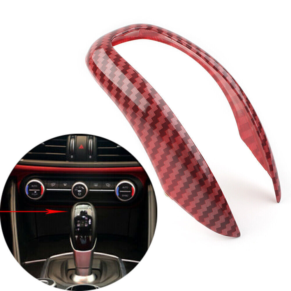 Gear Shift Head Cover Carbon Fiber for Alfa Romeo Giulia for Stelvio 2017-2020 Red