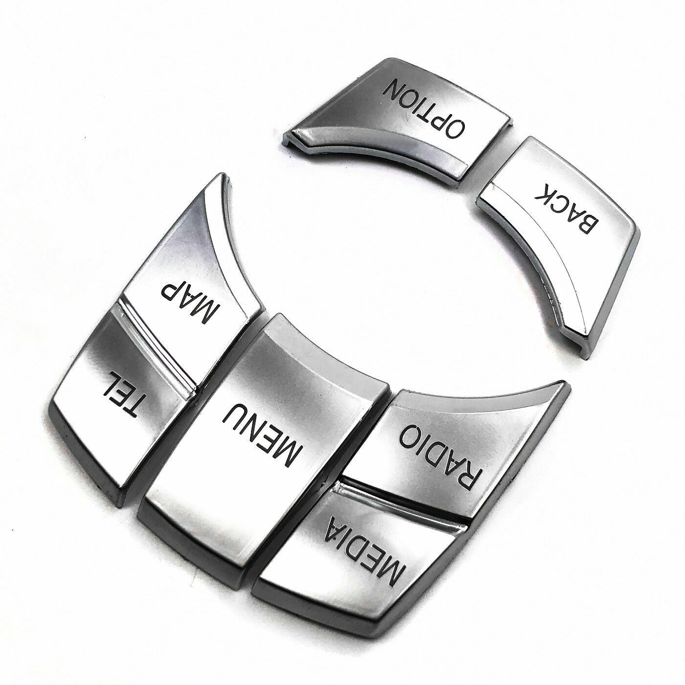 5Pcs Cover Trim for BMW 3 4 5 6 X1 X3 X5 X6 Series iDrive Multi-Media Buttons