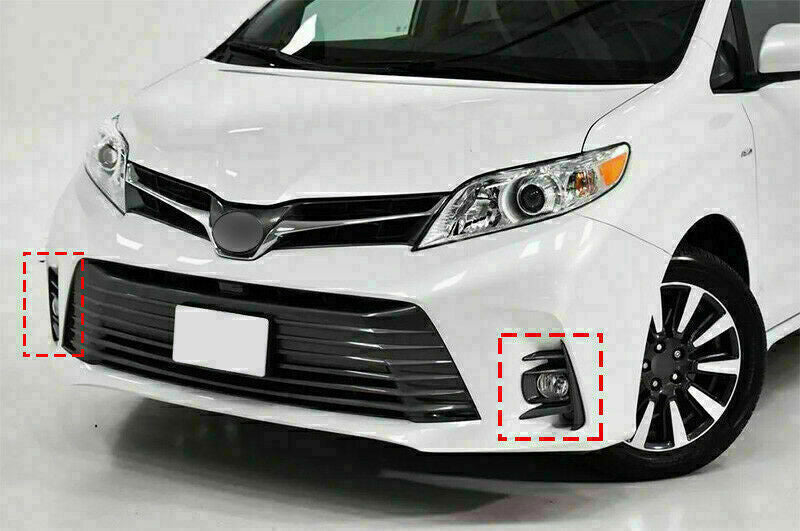 for Toyota for Sienna 2018-2020 Carbon fiber Front Fog Light Lamp Frame Cover Trims