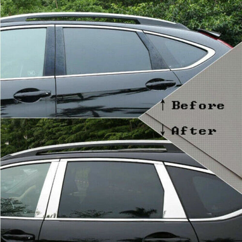for Honda CR-V CRV 2017-2022 Chrome Pillar Posts Set Door Trim Mirror Cover Kit