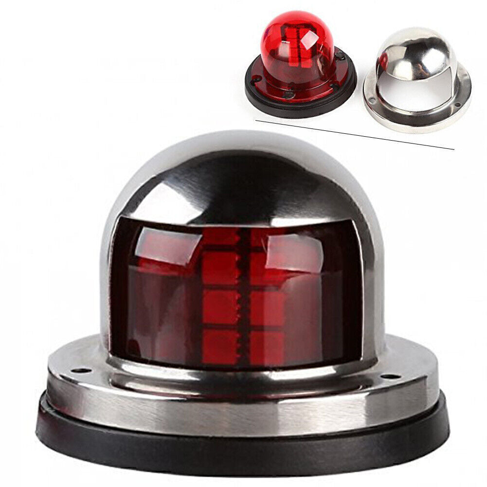 1x LED Yacht Light Bow Navigation Lamp Marine Boat Universal Red Stainless Steel n