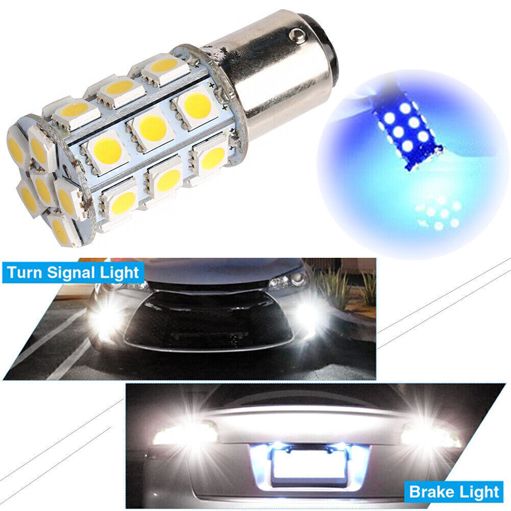 BA15D Bulb Boat Car Light Interior Bulbs Lamp Blue 27-SMD 1004 1076 1142