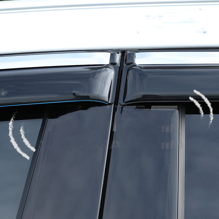 for Lincoln Aviator 2020-2023 Black PC Window Visors Deflector Rain Guard 6P Set