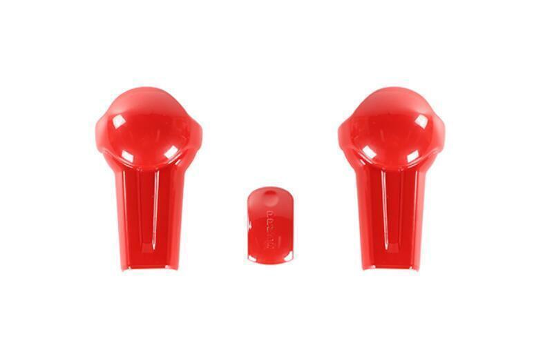 Fit for Ford for Mustang 2015-2022 Paint Red Gear Shift Knob Shifter Lever Trim 3PCS