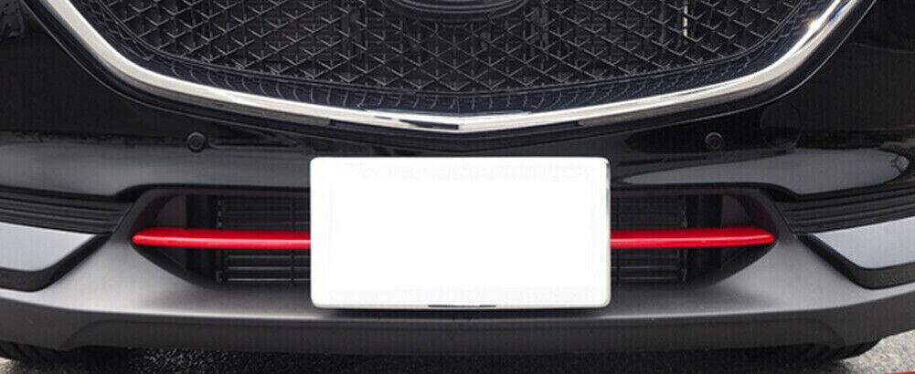 2P Red Front Bumper Lower Grille Grill Insert Cover Trim for Mazda CX-3 2016-21