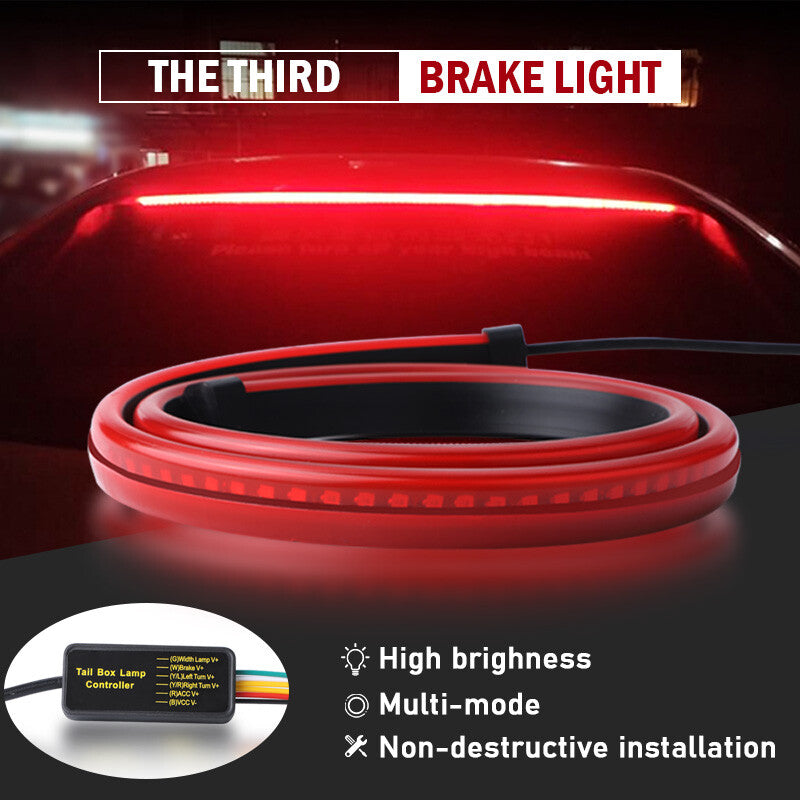 35 High Mount Third Brake LED Light Strip Turn Signal Rear Stop Tail Windshield