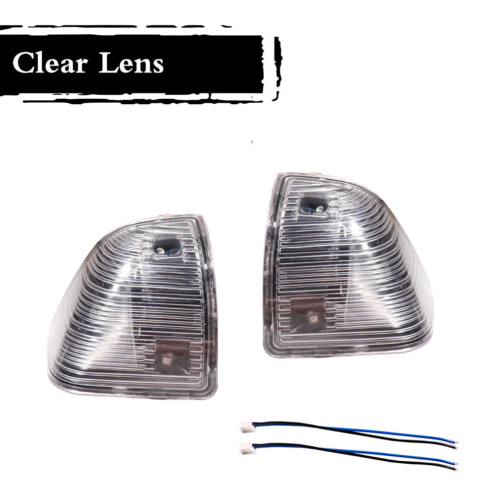 Transparent lens amber LED side mirror turn signal light suitable for Ram 1500 2500 3500- v