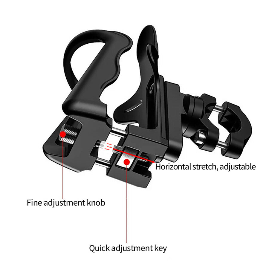 Motorcycle Adjustable Handlebar Cup Holder Mount Water Bottle For ATV Dirt Bike Q