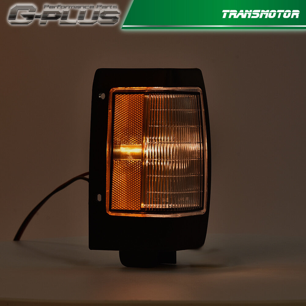 Black parking corner side marker signal light fits 90-97 D21 pickup kit - v