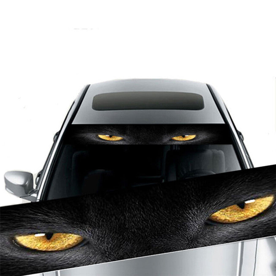 518In Perforation Car Front Windshield Window Vinyl Banner Decal Horror Sticker