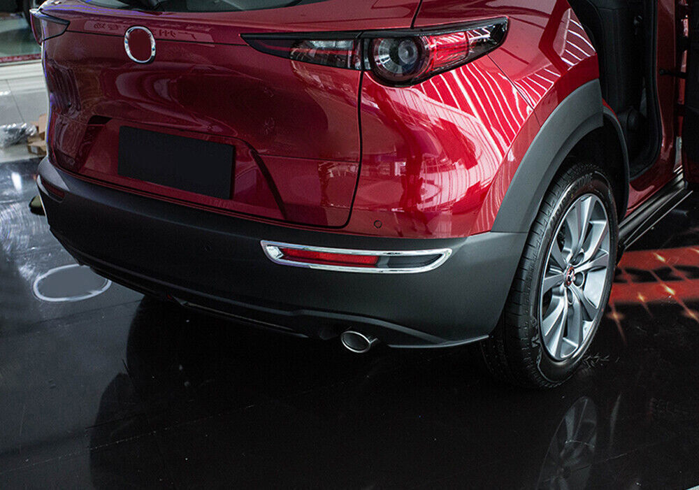for Mazda CX-30 2020-24 ABS Chrome Rear Bumper Fog Light Eyelid Molding Trim 2X