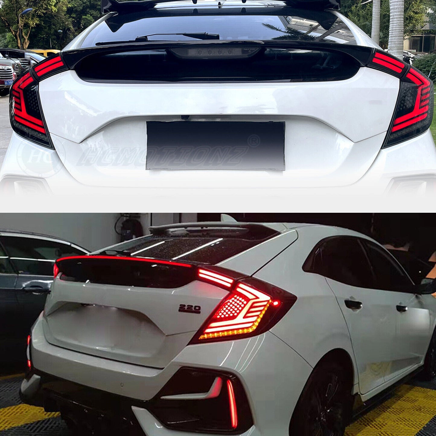 LED taillights for Honda for Civic Hatchback FK7 FK8 2017 - 2021 rear lights