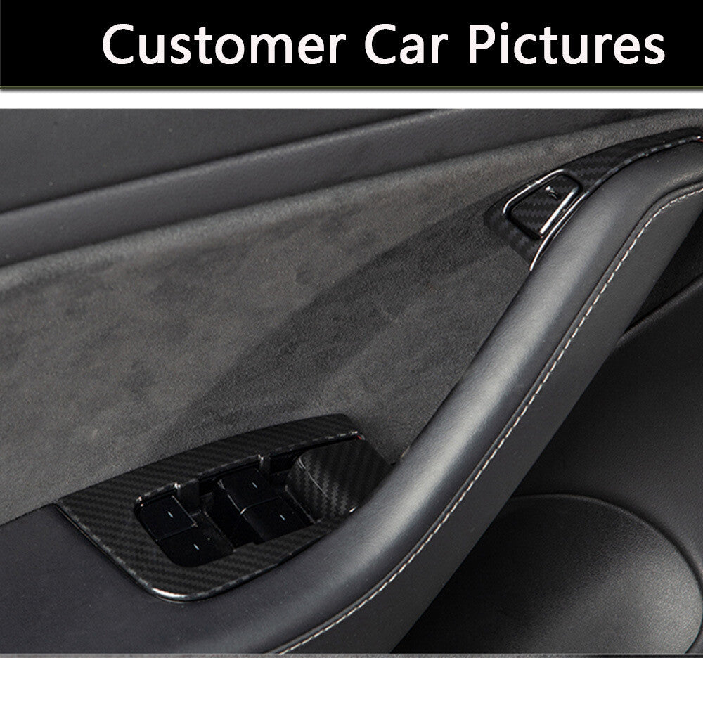 for Tesla Model 3 Y Window Lifter Switch Buttons Decor Cover Trim Sticker 14PCS