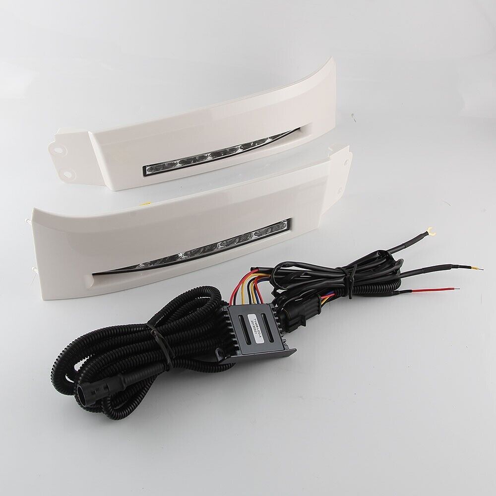 For White 2007-2013 Tundra Headlights Bumper DRL LED Running Lights Lamps Xsp-X Q