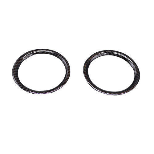 Console Dashboard Speaker Cover Trim 2 for Kia K3 2014-2018 Black Carbon Fiber