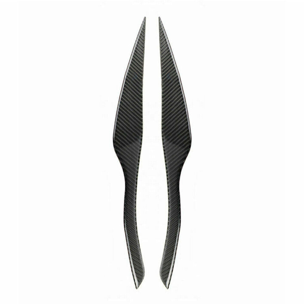 Carbon Fiber Headlight Eyelid Cover Eyebrow Trim Decal for BMW E90 E91 3 Series