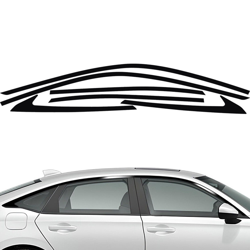 for for Civic Sedan 2022 2023 Side for Window Chrome Delete Cover Decal