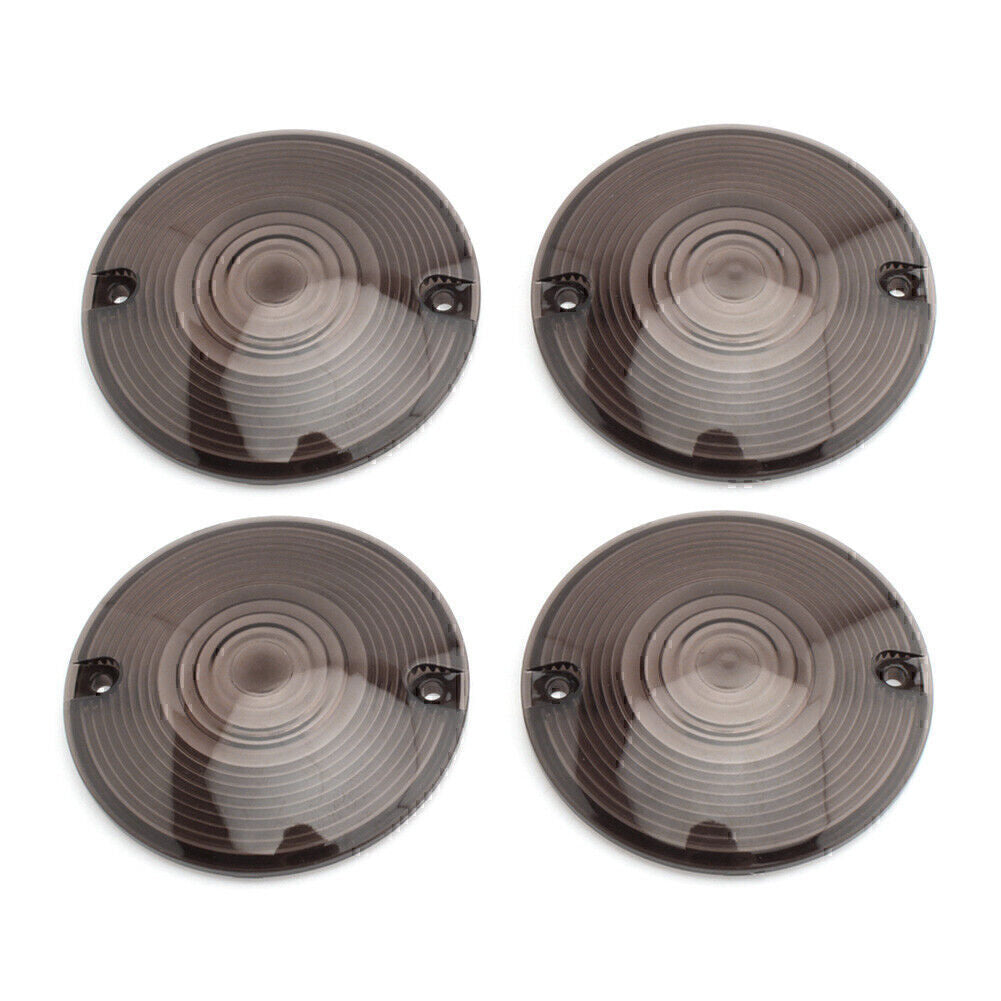 4xTurn Signal Light Indicator Cover Smoke Lens Fit for Harley Davidson Electra Glide Q
