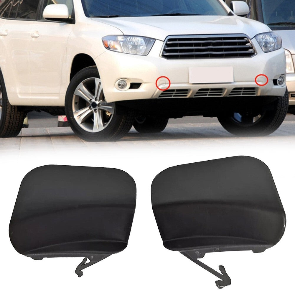 1 Pair Front Bumper Tow Hook Eye Cover Cap for Highlander 2008 -2011 v