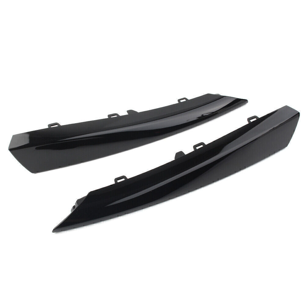 Fit for Jaguar XF 2012-2015 14 Black 2x Front Bumper Side Grille Insert Cover Trim Q