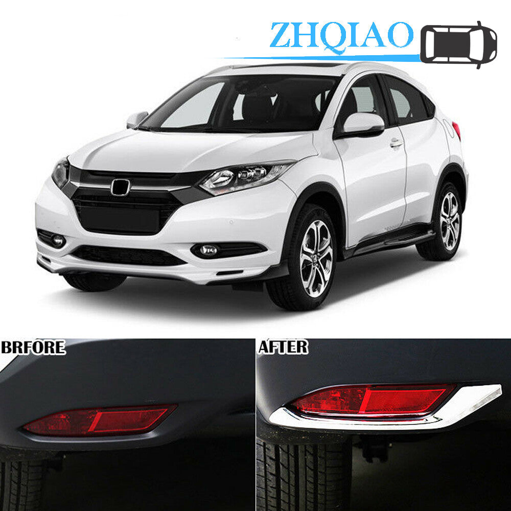 Chrome Rear Fog Light Eyebrow Protector Cover Trim Fits HR-V HRV Vezel 16-18