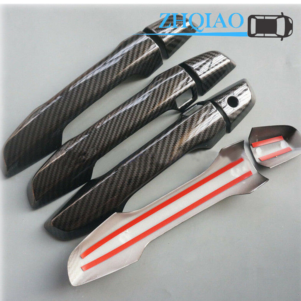 Carbon Fiber Side Door Handle Covers Trim Fit for Honda CRV 17-20
