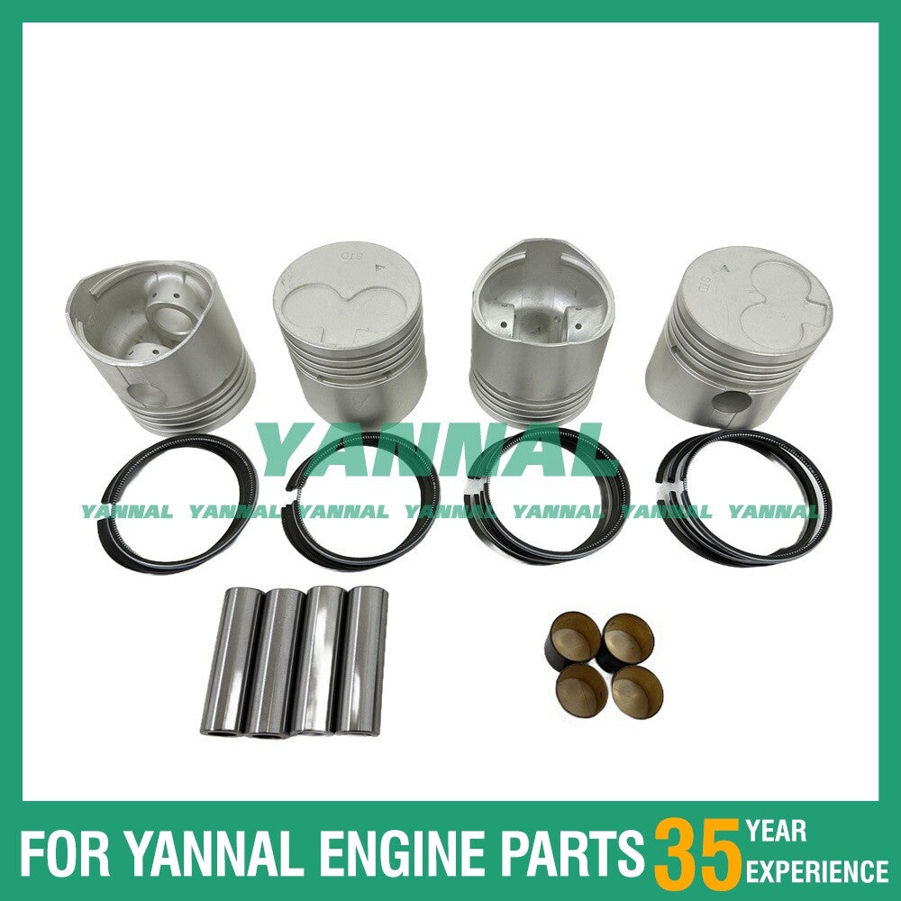 Cylinder piston and piston ring kit for K4D-