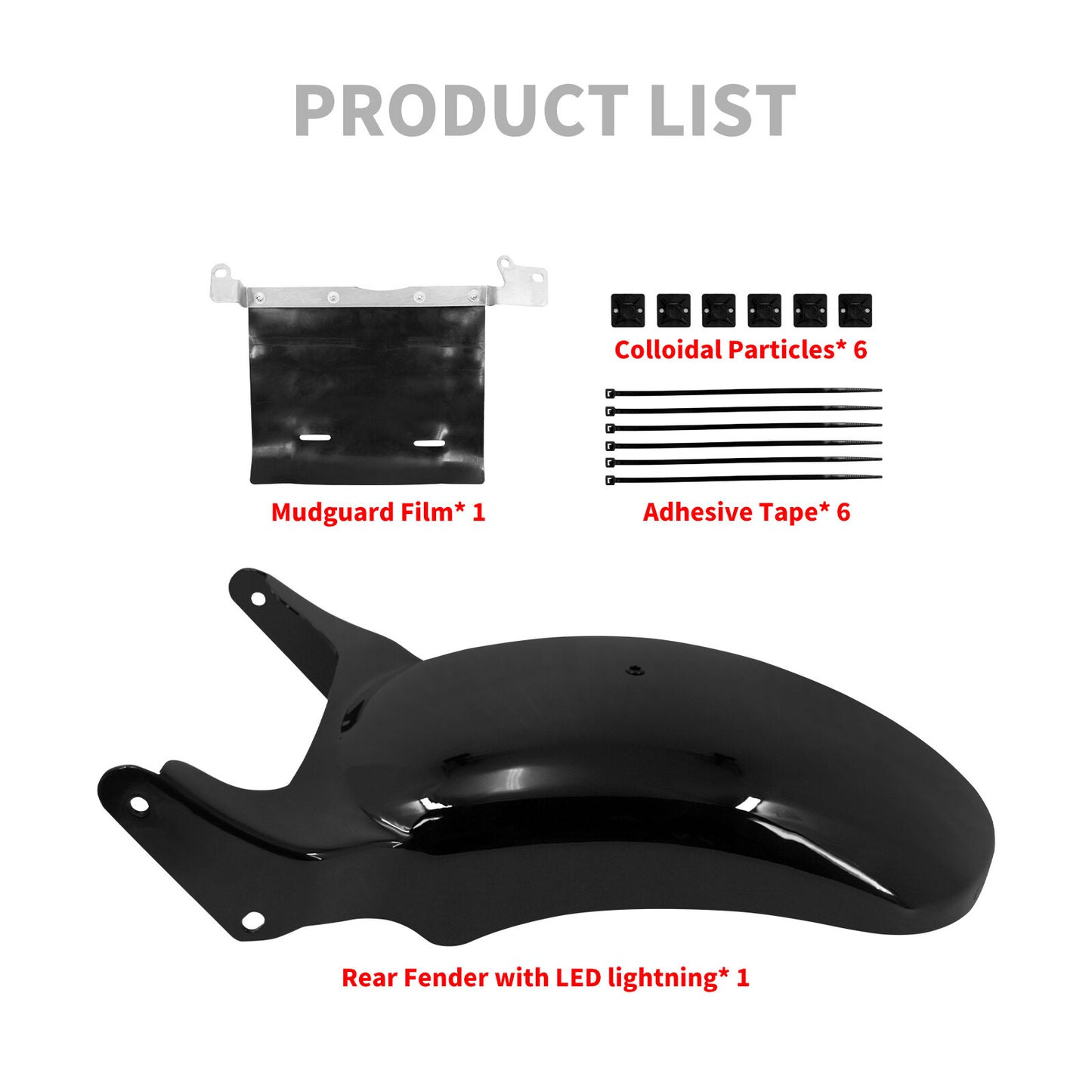 Rear Short Fender w/ Turn Signal LED Light for Harley Rocker C Breakout 08-2017
