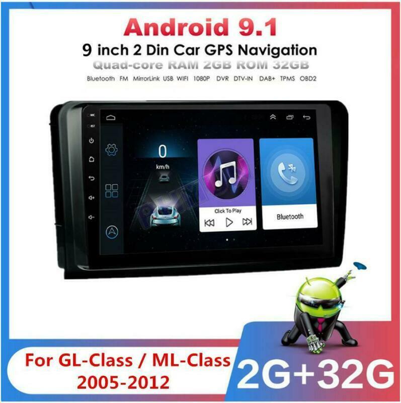 9-inch Android 9.1 Radio Stereo GPS Player for W164 X164 ML GL (2+32GB) n