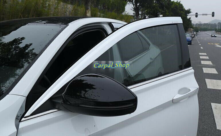 for VW for Jetta Mk7 19-2021 Chrome Window Visor Vent Shade Rain Guard Deflector 6X