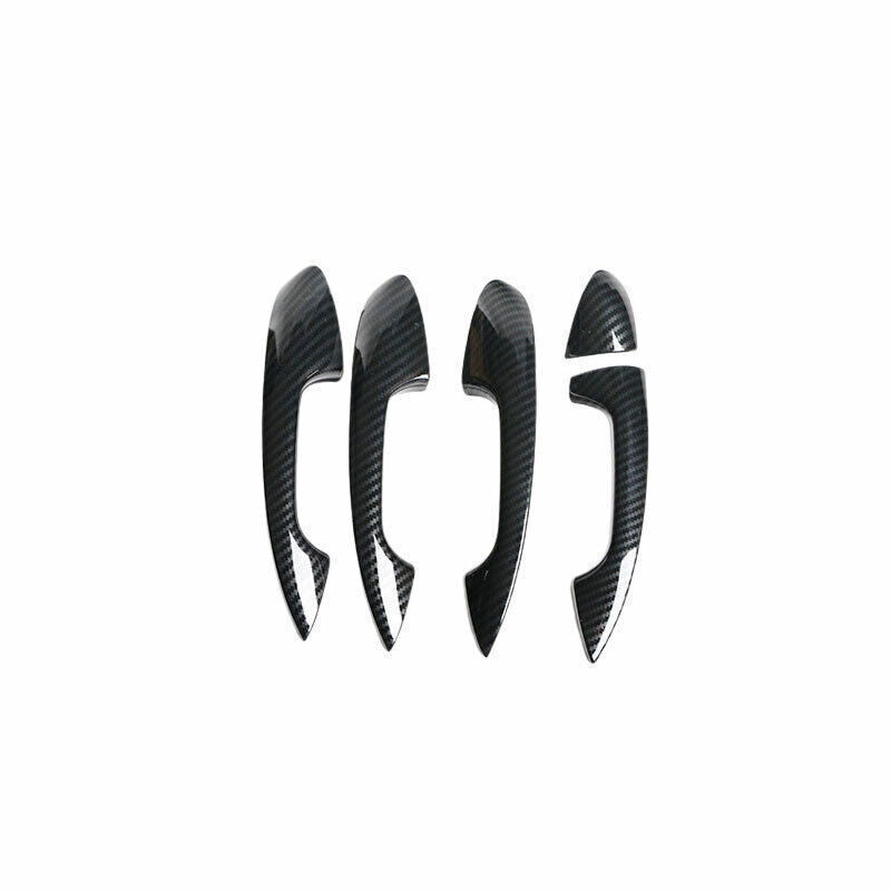 ABS Carbon Fiber Exterior Side Door Handle Cover Trim for Benz GLE GLS 2020-2023