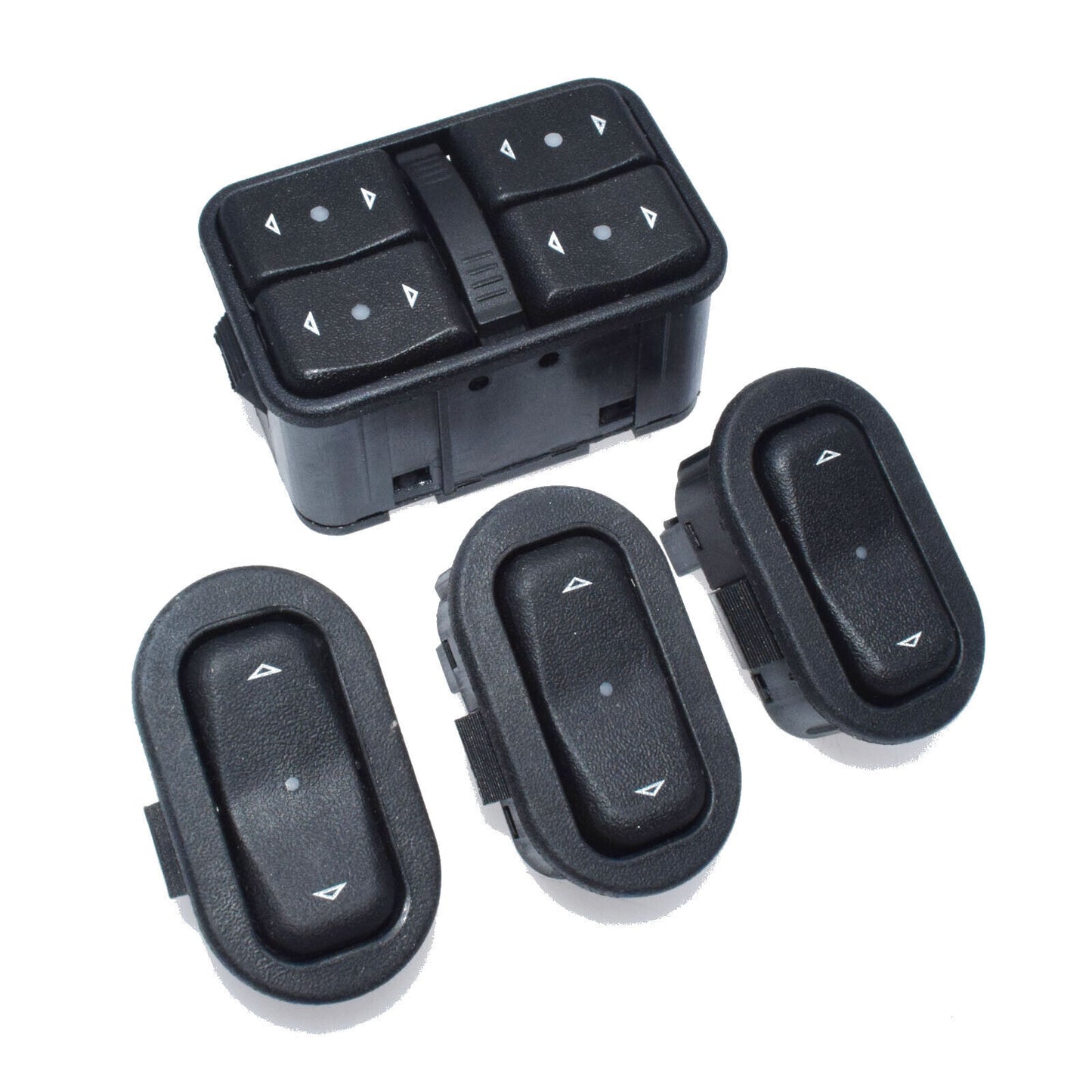 for Opel for Vauxhall Astra Meriva Set 4 Black Power Master Window Control Switch