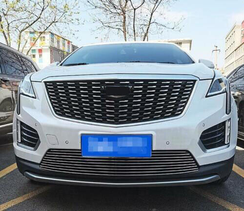 for Cadillac XT5 2016-2020 Black ABS Front Mesh Bumper Upper sliver Grill Grille