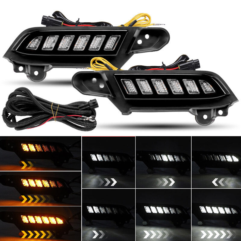 2x LED DRL Daytime Running Light With Turn Signal for Toyota Tacoma 2016-2022