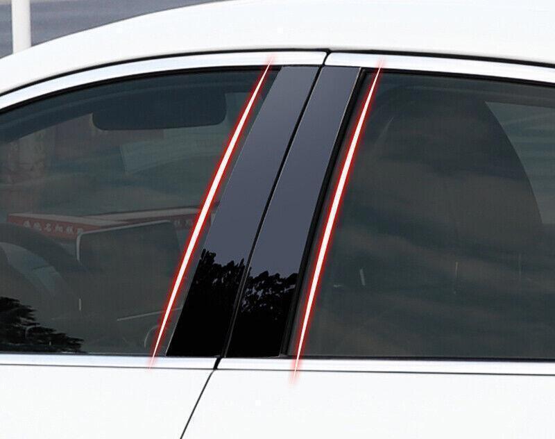 Window BC-Pillar Post Cover Trim Sticker for Nissan Sentra 2020-23 Gloss Black