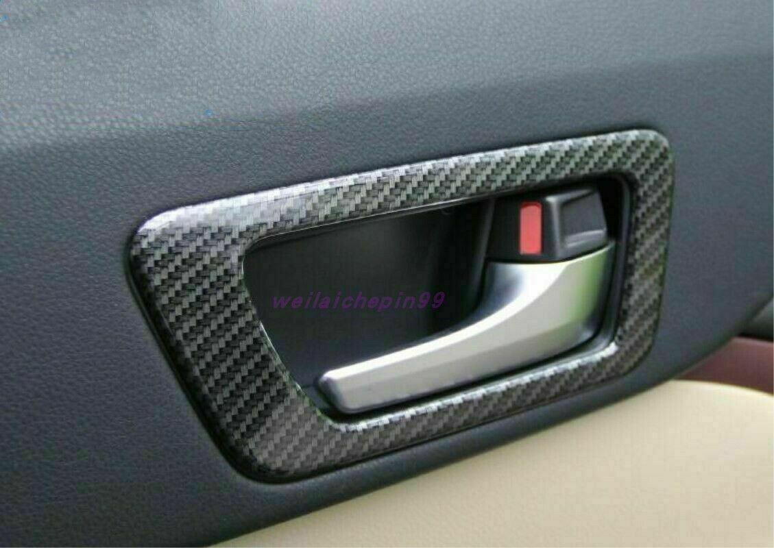 4X Carbon Fiber Inner Door Bowl Decor Frame Trim for Toyota Highlander 2014-2019